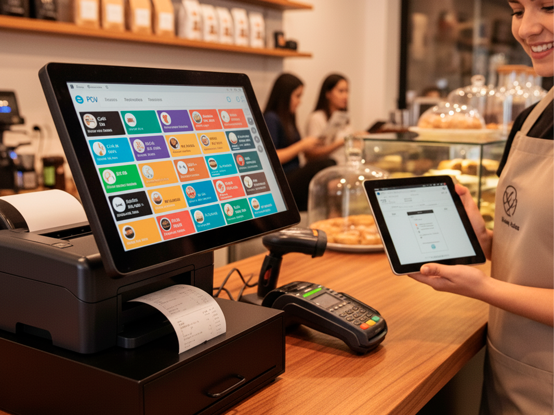 Ponto de venda com terminal e pin pad